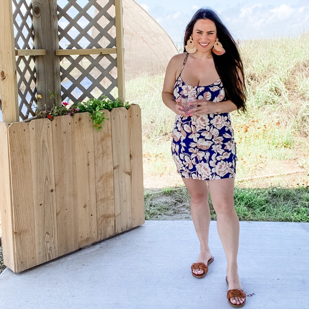 Free People Bring It Back Printed Mini Dress. Size M.